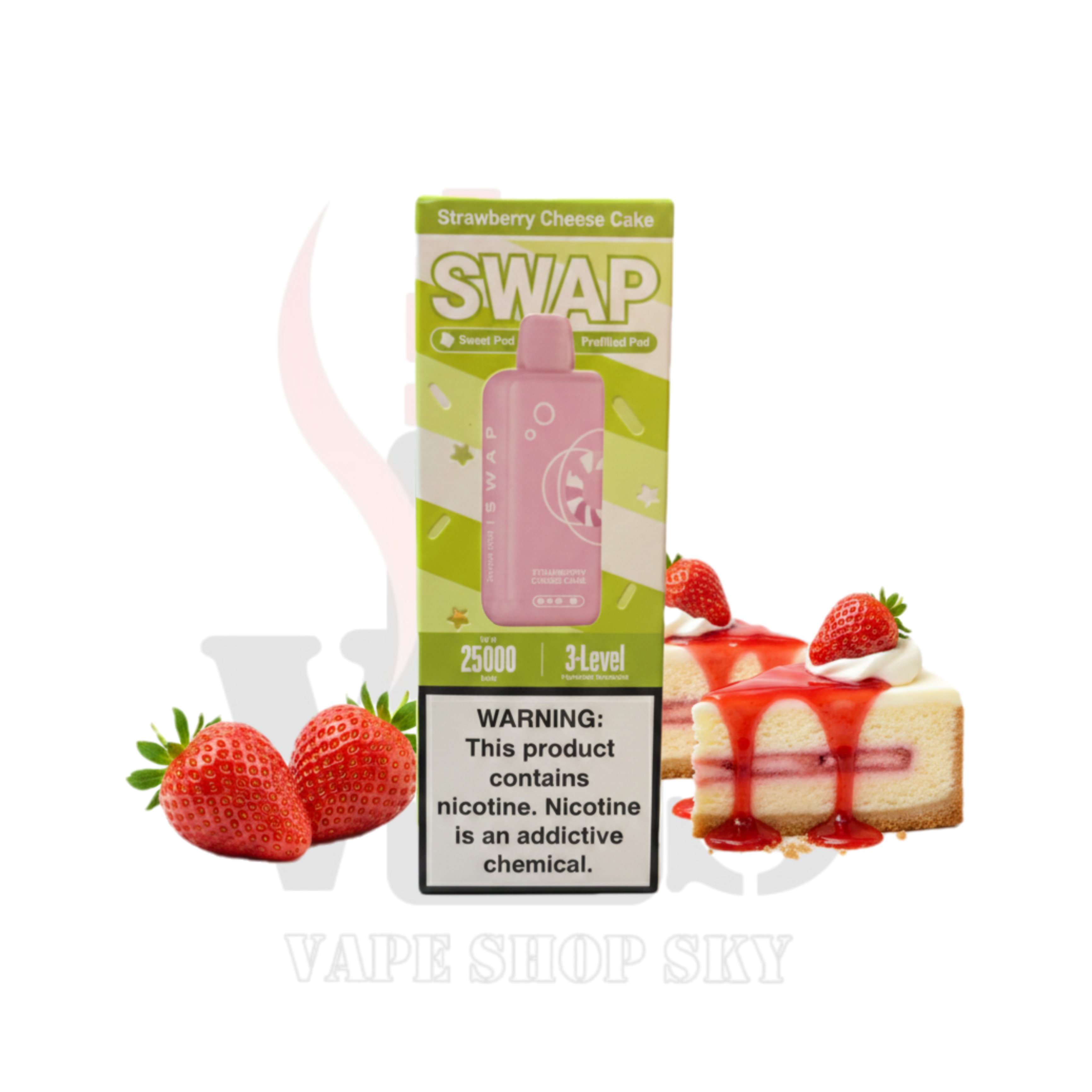 strawberry cheesecake disposable vape Elfbar Swap Cartage Cheese Cake Nic:20mg foger refill cool mint flavor Fog It Bar Bc7000