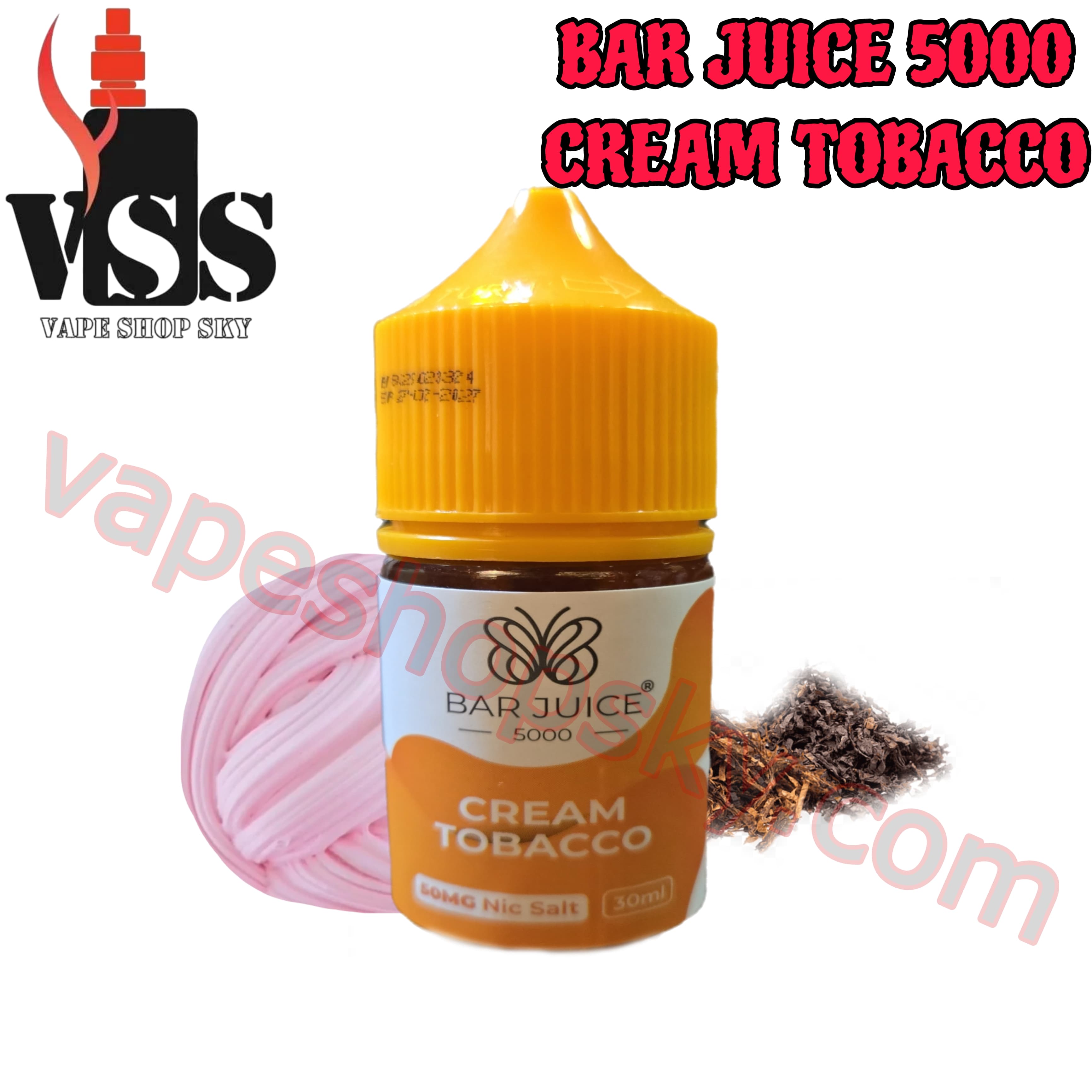 BAR Juice Nic Salt 5000 Cream Tobacco 30ml